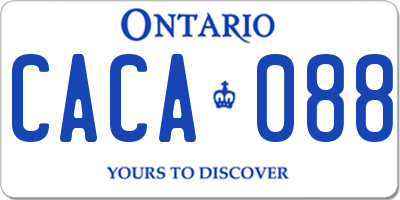 ON license plate CACA088