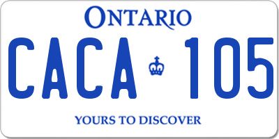 ON license plate CACA105