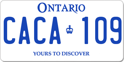 ON license plate CACA109