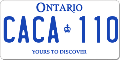 ON license plate CACA110