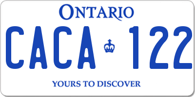 ON license plate CACA122