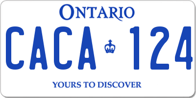 ON license plate CACA124