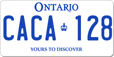 ON license plate CACA128