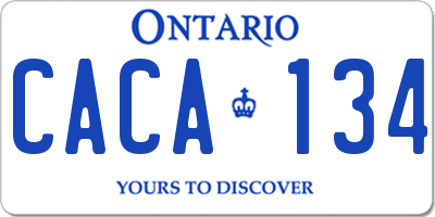 ON license plate CACA134