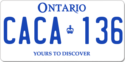 ON license plate CACA136