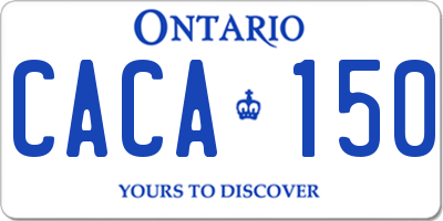 ON license plate CACA150