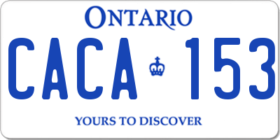 ON license plate CACA153