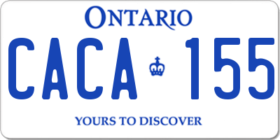 ON license plate CACA155