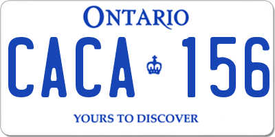 ON license plate CACA156