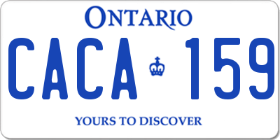 ON license plate CACA159