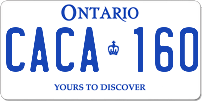 ON license plate CACA160