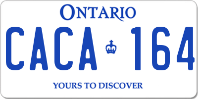 ON license plate CACA164