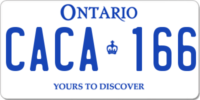 ON license plate CACA166