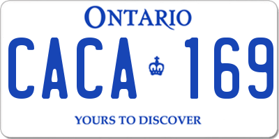 ON license plate CACA169