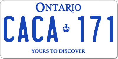 ON license plate CACA171