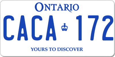 ON license plate CACA172