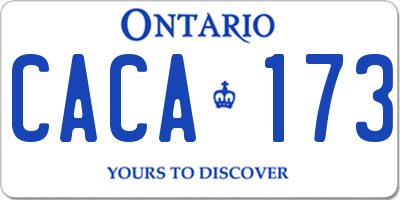 ON license plate CACA173