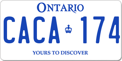 ON license plate CACA174