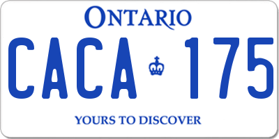 ON license plate CACA175