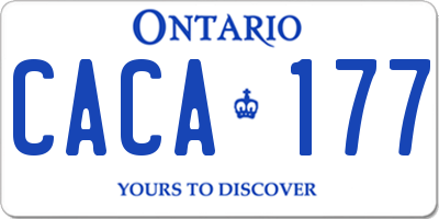 ON license plate CACA177