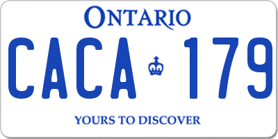 ON license plate CACA179