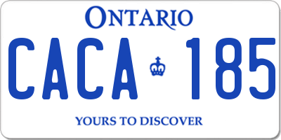 ON license plate CACA185