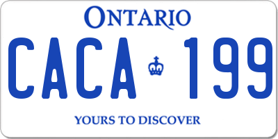 ON license plate CACA199