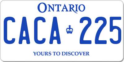 ON license plate CACA225