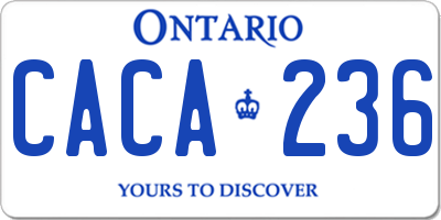 ON license plate CACA236