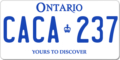 ON license plate CACA237