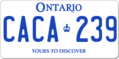 ON license plate CACA239