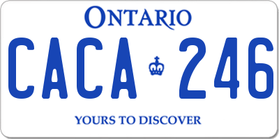 ON license plate CACA246