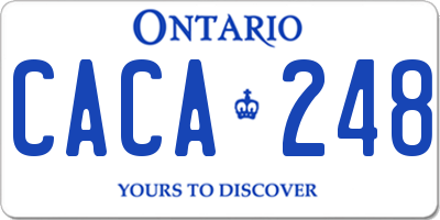 ON license plate CACA248