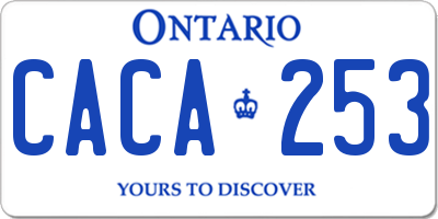 ON license plate CACA253