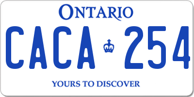 ON license plate CACA254