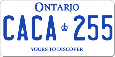 ON license plate CACA255