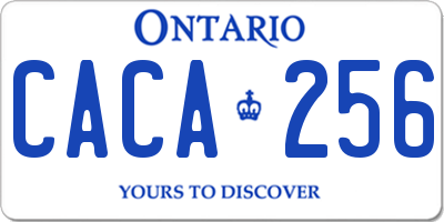 ON license plate CACA256