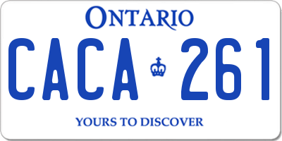 ON license plate CACA261