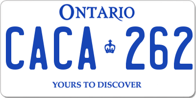 ON license plate CACA262