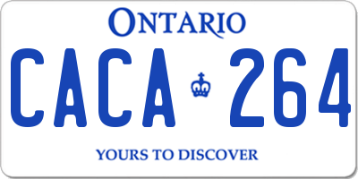 ON license plate CACA264