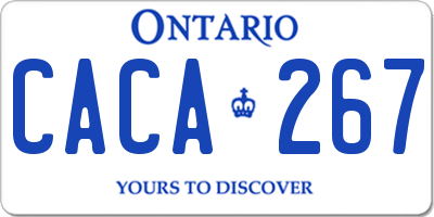 ON license plate CACA267