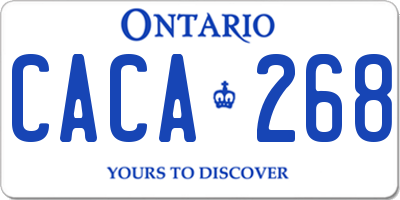 ON license plate CACA268