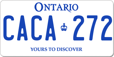 ON license plate CACA272