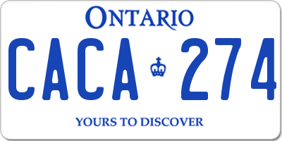 ON license plate CACA274