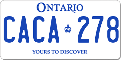 ON license plate CACA278