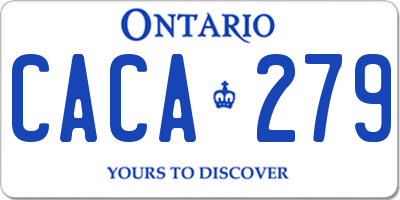 ON license plate CACA279