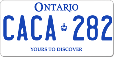 ON license plate CACA282