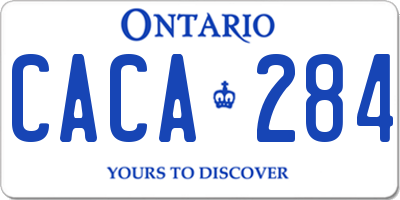 ON license plate CACA284