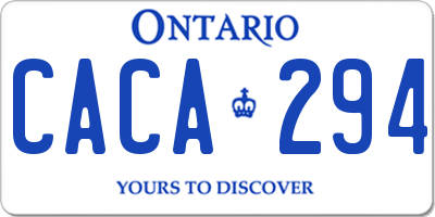 ON license plate CACA294