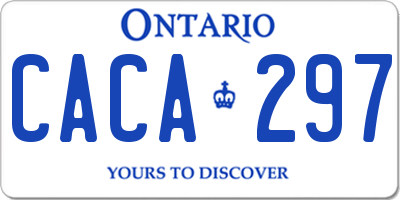 ON license plate CACA297